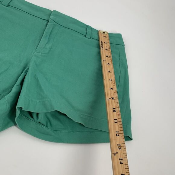 ANA A New Approach Twill Flat Front Shorts Size 8 Womens Solid Mint Green Casual - Picture 7 of 7